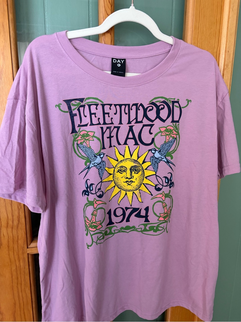 Fleetwood Mac 1974 Celestial Graphic Tee Purple XL Oversized
